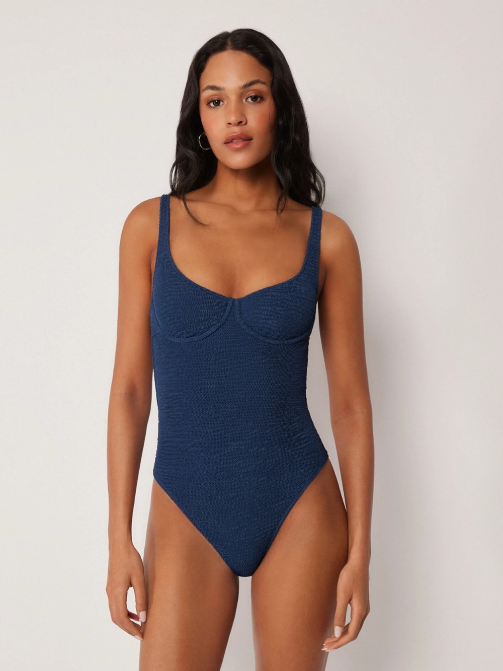 Calzedonia Cobey *YELLOW Ribbed One-Piece Swimsuit from Italia Size Small